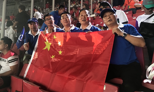 印尼亚运开幕式, 中国企业888集团电子游戏空气能在现场为中国队助威